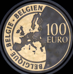 100 евро 2007 "175 лет истории бельгийских монет" (Бельгия)