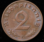 2 пфеннига 1938 (Германия) F