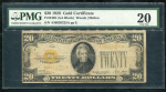 20 долларов 1928 "Золотой сертификат" (США) (в слабе)