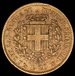 20 лир 1851 (Сардиния) P