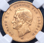 20 марок 1872 (Саксония) (в слабе) Е