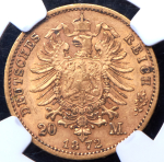 20 марок 1872 (Саксония) (в слабе)