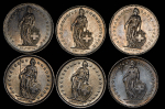 Набор из 6-ти монет 2 франка (Швейцария)