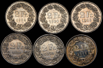 Набор из 6-ти монет 2 франка (Швейцария)