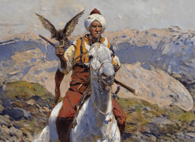 Ф.А. Рубо. Кавказский всадник с соколом.